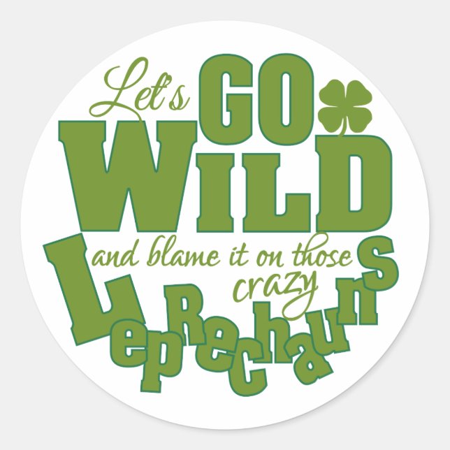 Pegatinas personalizados de Leprechaun (Anverso)