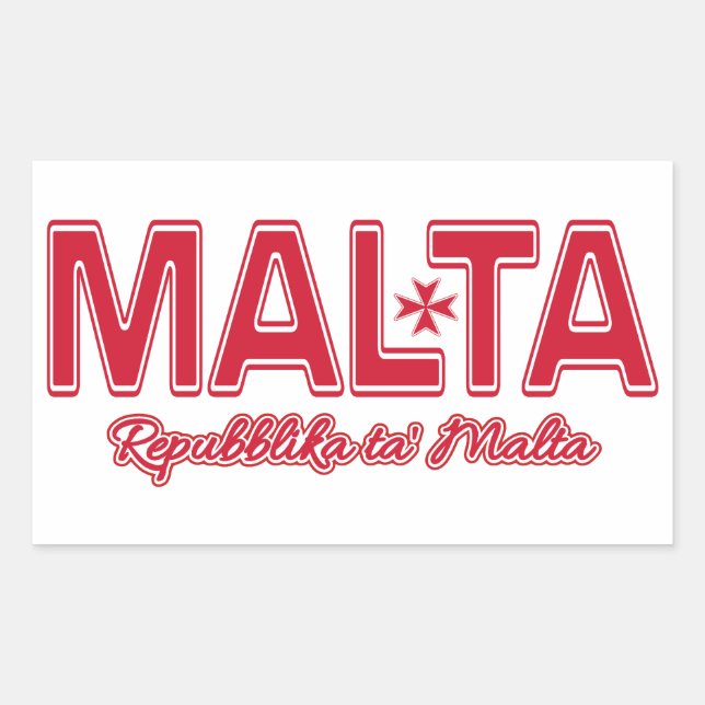 Pegatinas personalizados de MALTA (Anverso)