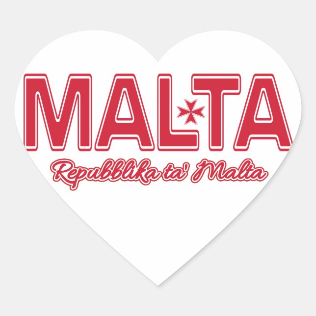 Pegatinas personalizados de MALTA (Anverso)