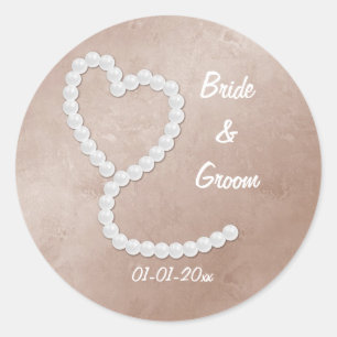 Pegatinas personalizados de Novia y Groom