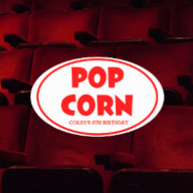 Pegatinas Personalizados de Oval Popcorn