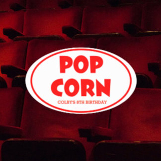Pegatinas Personalizados de Oval Popcorn