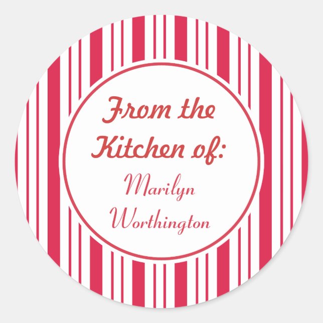 Pegatinas personalizados de Peppermint Kitchen (Anverso)