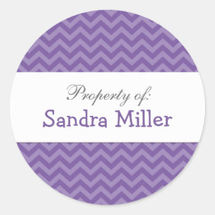 Pegatinas personalizados de Purple Chevron