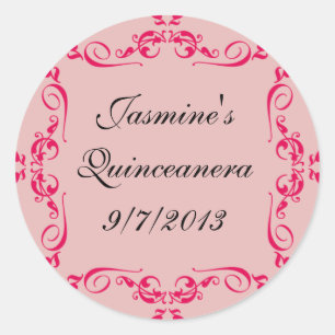 Pegatinas Personalizados de Quinceanera