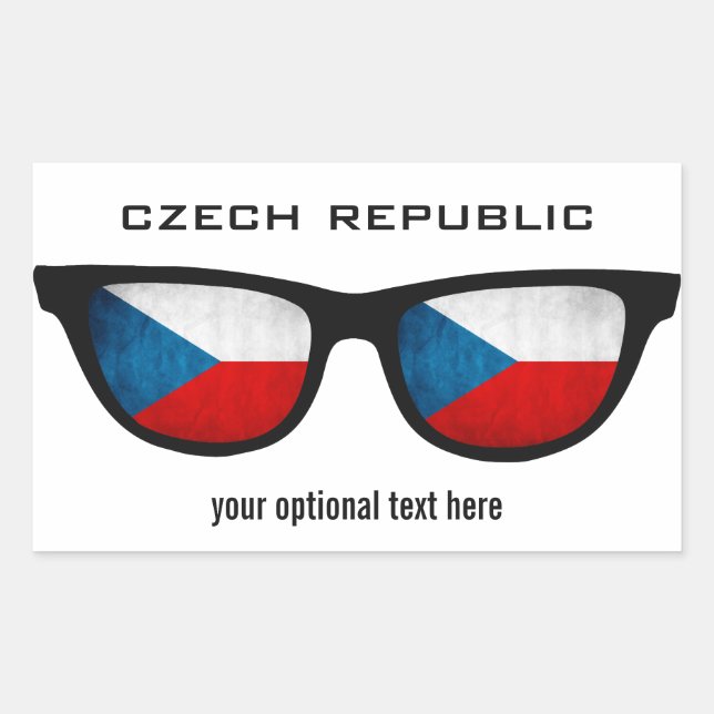 Pegatinas personalizados de Shades checos (Anverso)