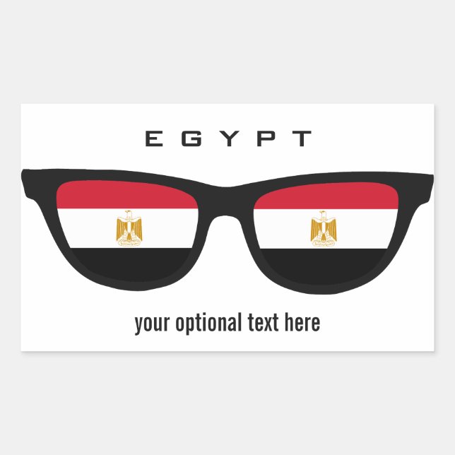 Pegatinas personalizados de Shades de Egipto (Anverso)
