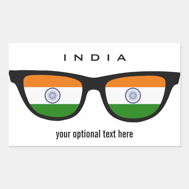 Pegatinas personalizados de Shades de la India (Anverso)