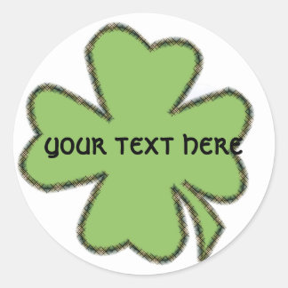 Pegatinas personalizados de Shamrock 'n Plaid