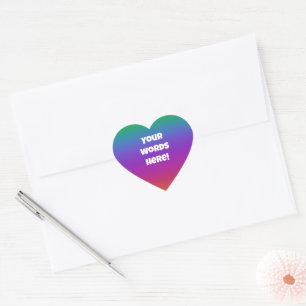 Pegatinas personalizados de sobre arcoiris brillan