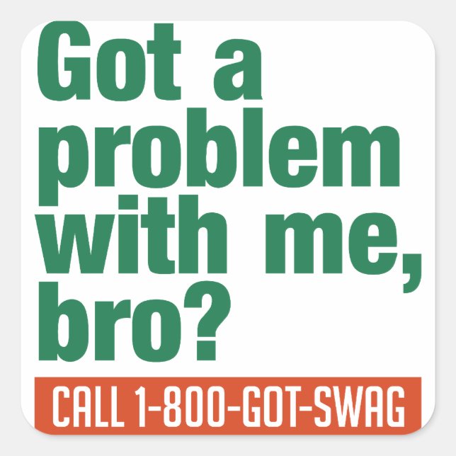 PEGATINAS personalizados de SWAG (Anverso)
