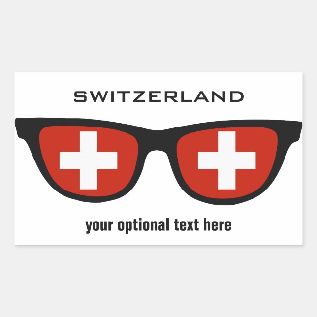 Pegatinas personalizados de Swiss Shades (Anverso)