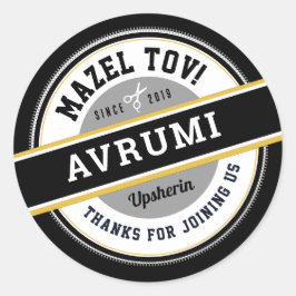 Pegatinas personalizados de Upsherin con nombre