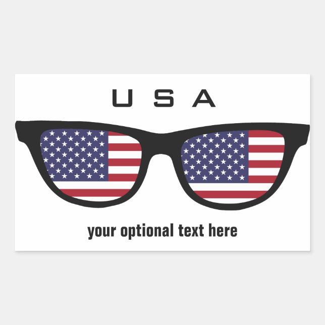 PEGATINAS personalizados de USA Shades (Anverso)