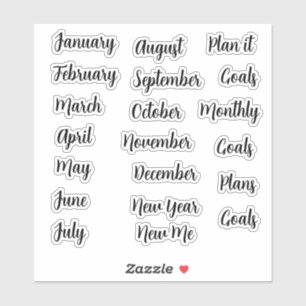 Pegatinas Personalizados Decorativos Mensuales Par