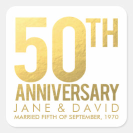 Pegatinas personalizados del 50 aniversario del or