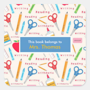 Pegatinas personalizados del libro de profesores d