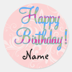 Pegatinas personalizados Felices Cumpleaños