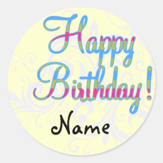 Pegatinas personalizados Felices Cumpleaños