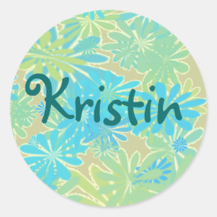 Pegatinas personalizados florales del estilo de la