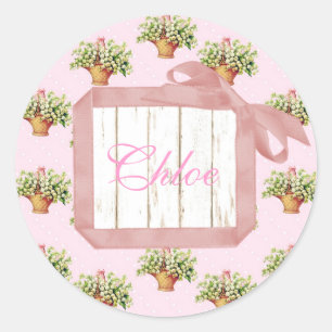 Pegatinas personalizados lirio de los valles