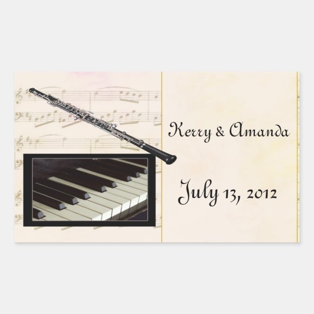 pegatinas personalizados para Kerry y Amanda (Anverso)