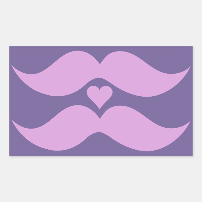 Pegatinas personalizados Pink Mustaches (Anverso)
