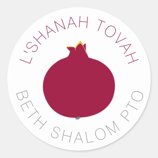 Pegatinas Personalizados rojos granados (Anverso)