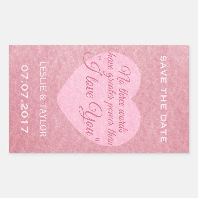 pegatinas personalizados "TE AMO" (Anverso)