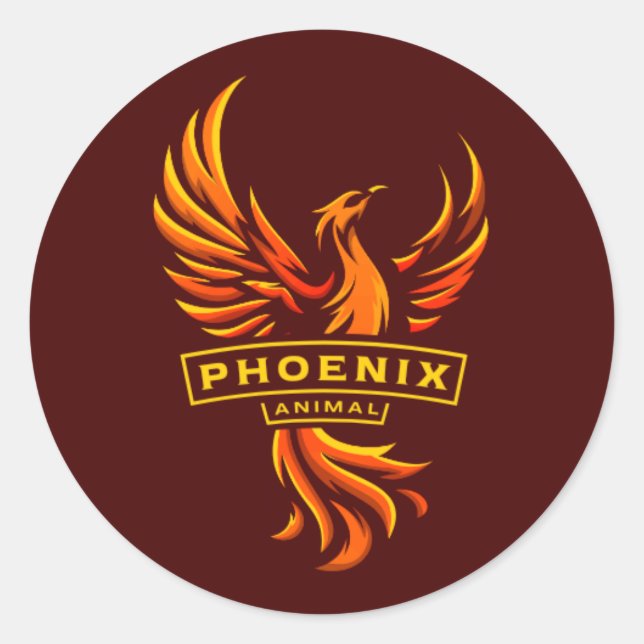 Pegatinas phonix animal (Anverso)