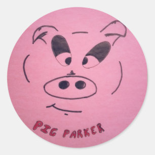 Pegatinas Pig Parker (hojas de 6 ó 20)