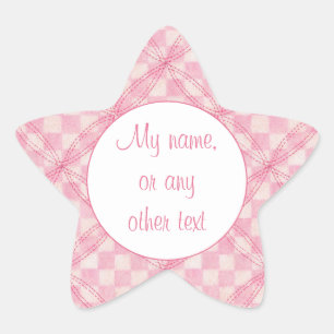Pegatinas PINK CHECK QUILT Star Matte
