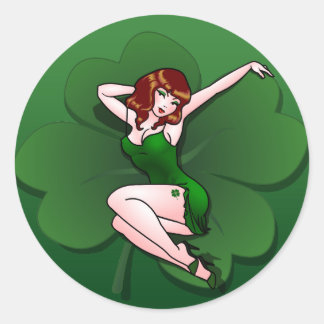Pegatinas Pinup Pegatina Chica de la suerte de Pin