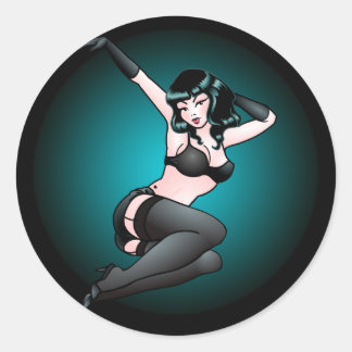 Pegatinas Pinup Pegatina Chica de pinzas personali