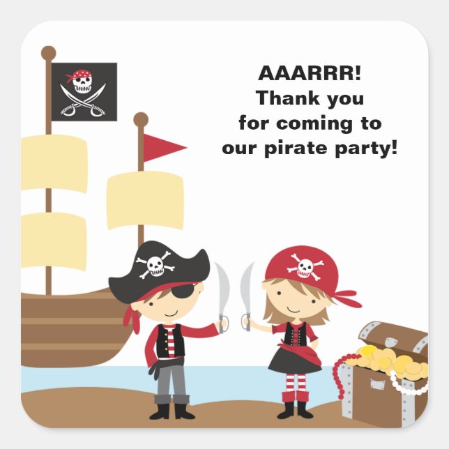 Pegatinas piratas de Chicas y niños (Anverso)