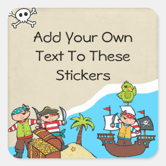 Pegatinas piratas Fiestas piratas personalizados