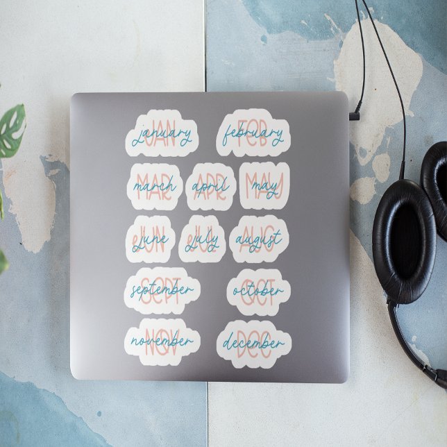 Pegatinas Planificador 12 Meses (12 Month Planner Stickers)