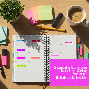Pegatinas planificadores para estudiantes: estudio