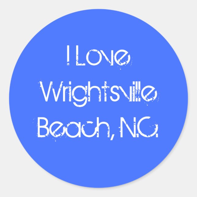 Pegatinas (playa del wrightsville del amor de I, (Anverso)