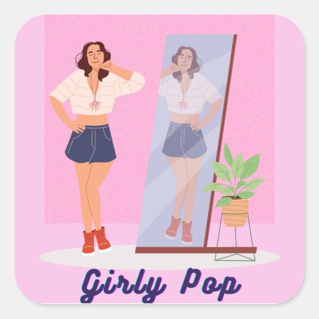 Pegatinas pop femeninas (Anverso)