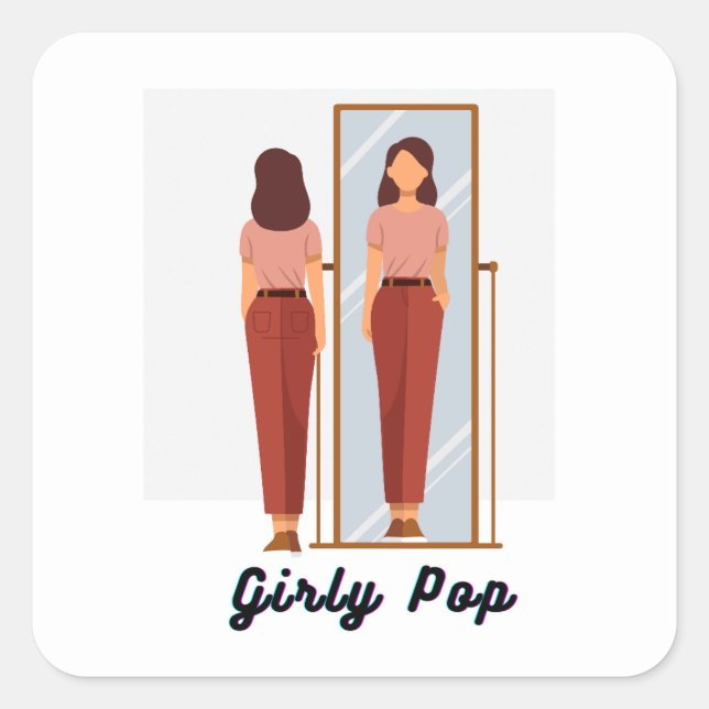Pegatinas pop femeninas (Anverso)