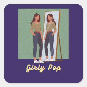 Pegatinas pop femeninas