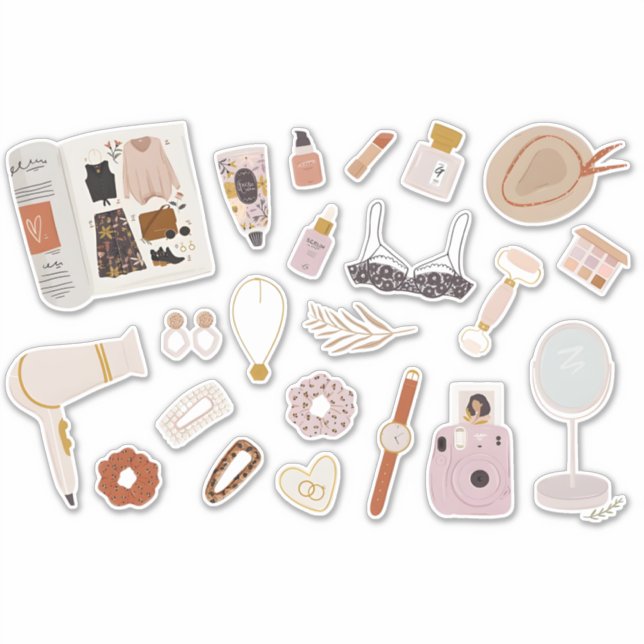 Pegatinas Preppy Girl Starter Pack (Anverso)