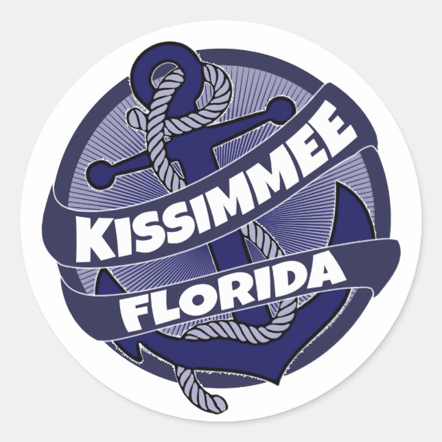 Pegatinas presentadores de Kissimmee Beach Florida (Anverso)