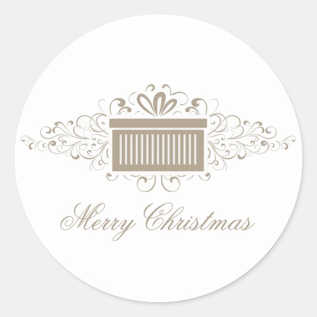 Pegatinas presentes de Holiday Swirls, Latte (Anverso)