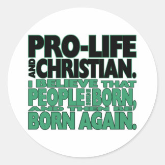 pegatinas "pro-vida y cristianos"