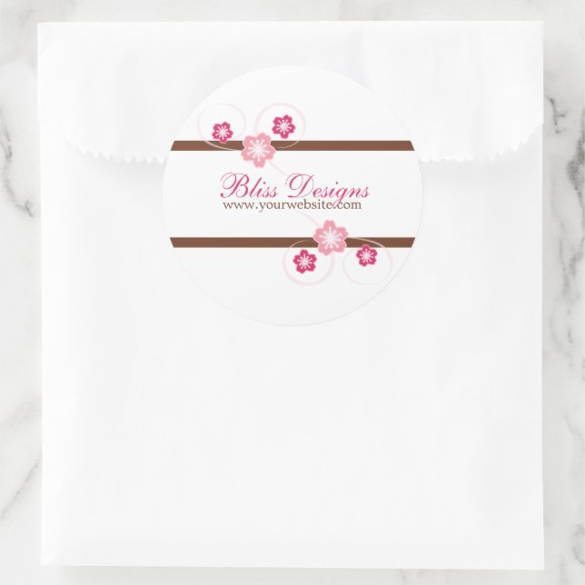 Pegatinas promocionales de flor de cerezo rosa y m (Bolso)