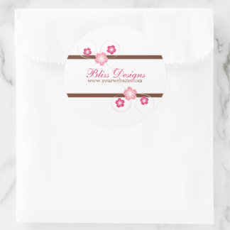 Pegatinas promocionales de flores de cerezo rosa y
