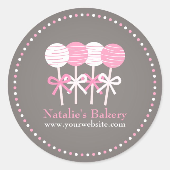 Pegatinas promocionales para pastelería de Cake Po (Anverso)