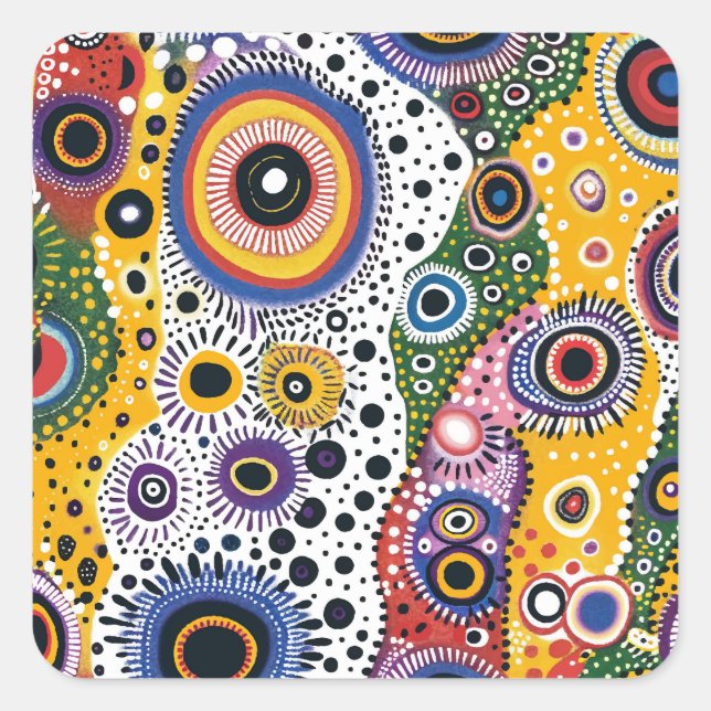 Pegatinas Psicodélicas Efecto Caleidoscopio (Anverso)